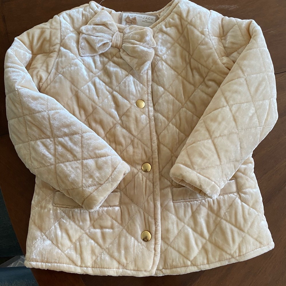 Janie and Jack Gold Velvet Jacket